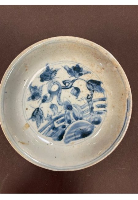 Vietnamese Antique Blue & White Plate from 19 th Century. 1